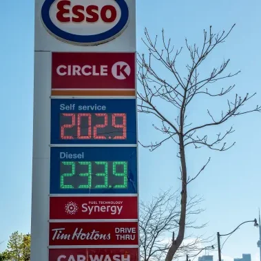 gas-prices-canada Sign with gas prices