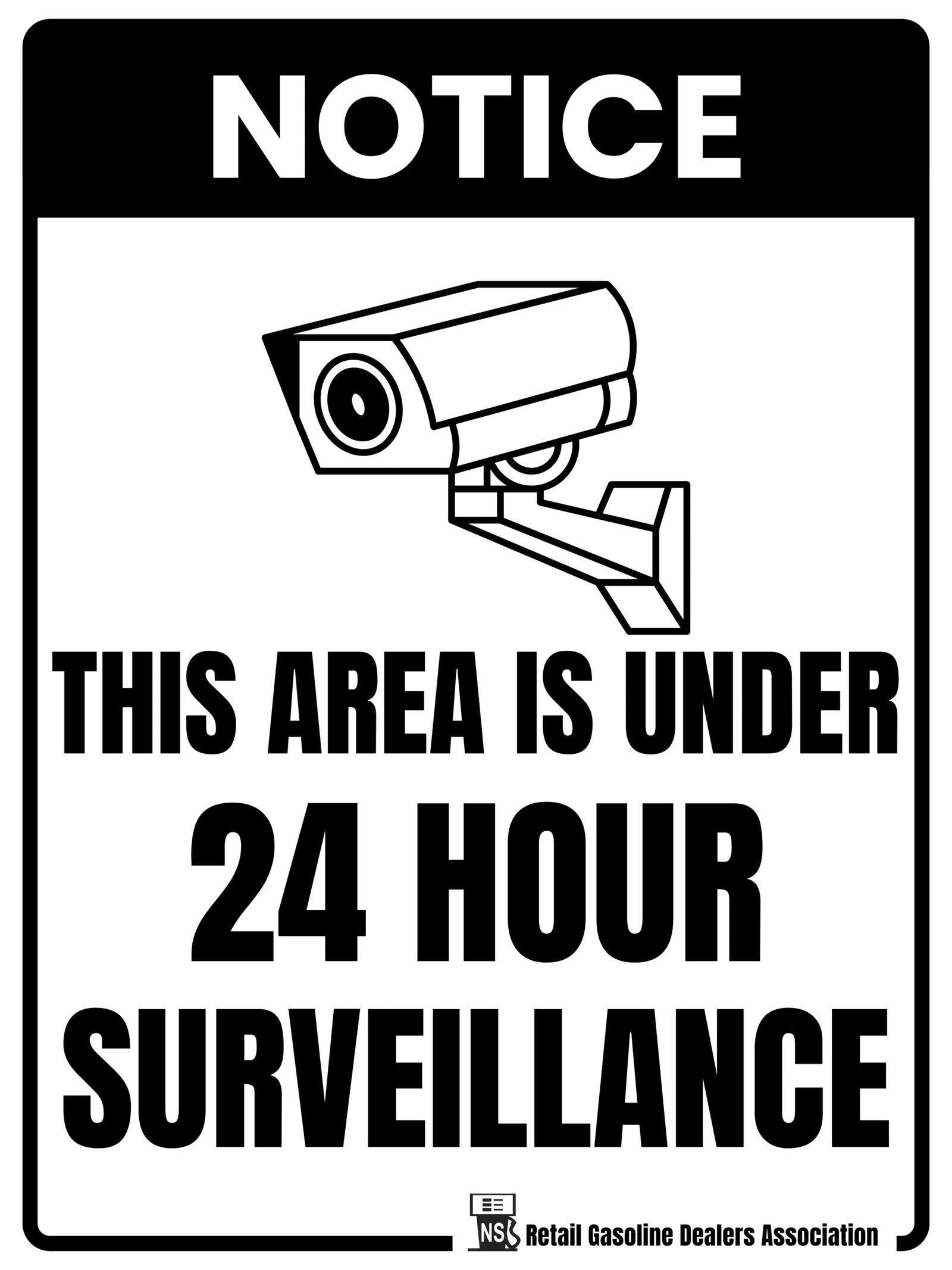 Notice – 24 Hour Surveillance (Horizontal & Vertical Versions) - Image 3